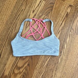Lululemon Athletica Gray and Pink Sports Bra